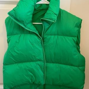 Brand New Green Puffer Vest